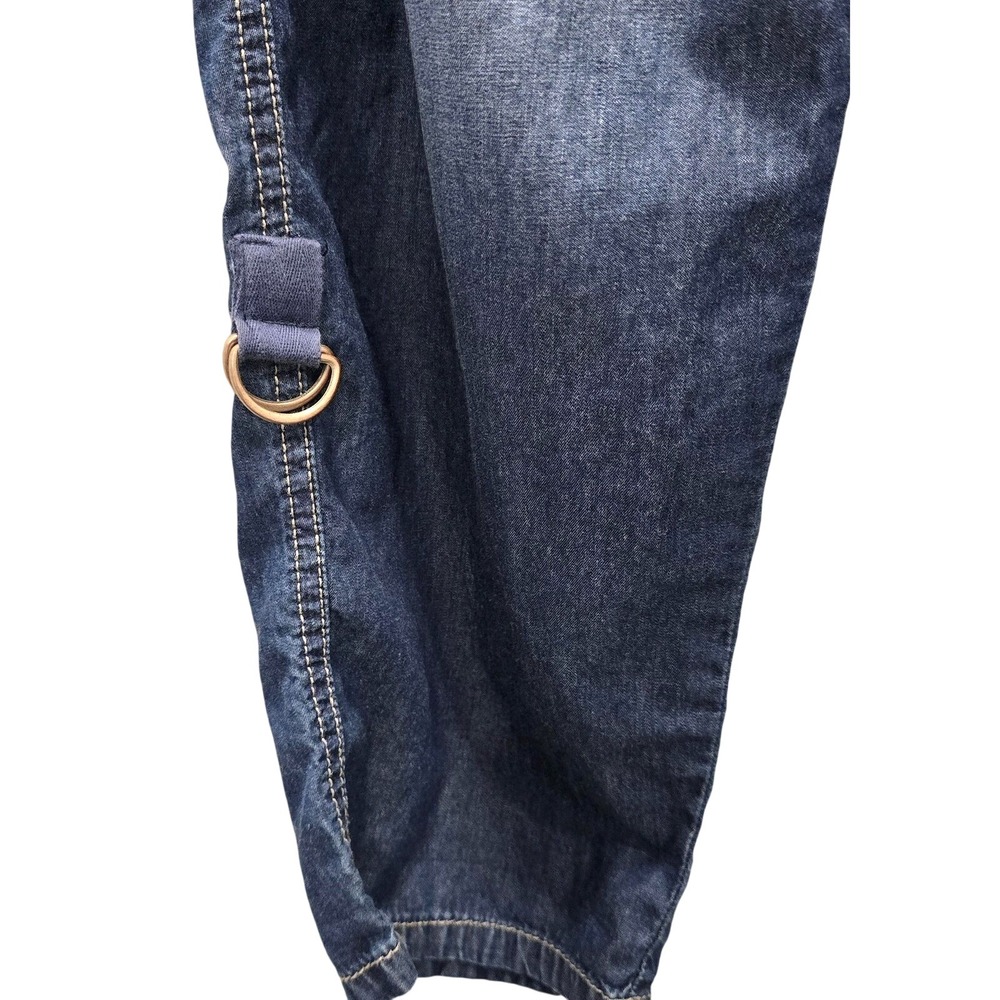 Calvin Klein Jeans Pants Women's 32/14 Blue Denim Jogger Drawstring Utility - Picture 3 of 10